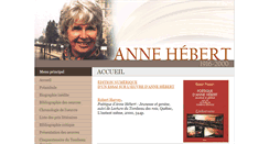 Desktop Screenshot of anne-hebert.com