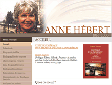 Tablet Screenshot of anne-hebert.com